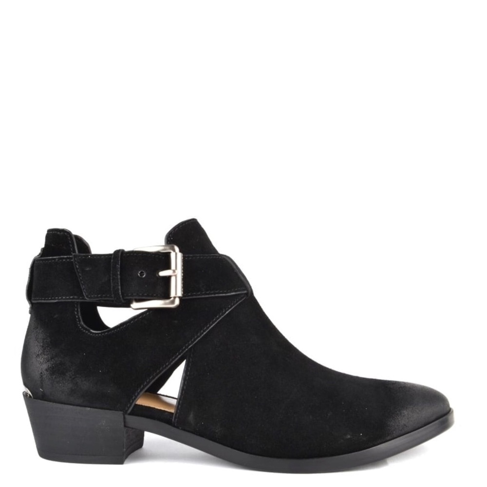 NWOT MICHAEL KORS Mercer Black Suede Cut Out Boot
